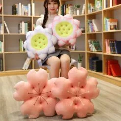 Kawaii Sakura Cherry Blossom Petal Cushion -Kawaiitherapy Shop 46929 zloqbo