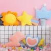 Kawaii Sun Star Crown Soft Plush Cushion