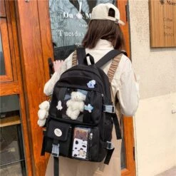 Kawaii Japanese Style High School Multipocket Backpack -Kawaiitherapy Shop 48352 ia3smw