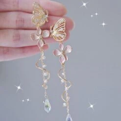 Kawaii Butterfly Cherry Blossom Earrings – Limited Edition -Kawaiitherapy Shop 48728 didvdg