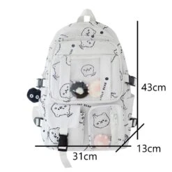 Kawaii Bear Harajuku Canvas Backpack – Limited Edition -Kawaiitherapy Shop 48834 64hfr1