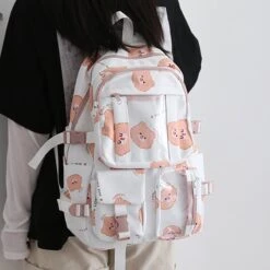 Kawaii Bear Harajuku Canvas Backpack – Limited Edition -Kawaiitherapy Shop 48834 vberd2