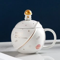 Kawaii Astronaut Space Ceramic Coffee Cup (400ml) -Kawaiitherapy Shop 48894 34w5j2
