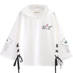 Kawaii Neko Cat Cloud Korea Style Hoodie – Limited Edition -Kawaiitherapy Shop 49577 fdhczc