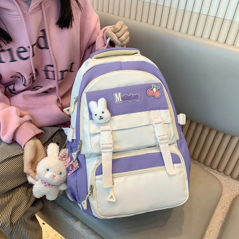 Kawaii Pastel Style Large Capacity College Backpack 3 Kawaii Pastel Style Large Capacity College Backpack - Image 3