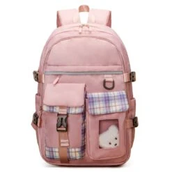 Kawaii Large Capacity Canvas Grid Backpack – Limited Edition -Kawaiitherapy Shop 4c2178cb 5d9d 44a3 8c9a f77d25535c10