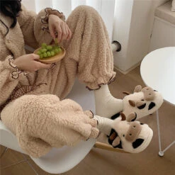 Kawaii Fluffy Cow Warm Cozy Slippers – Limited Edition -Kawaiitherapy Shop 4e3f6a4e 9a9e 4530 9d22 fd21cb9f2b1b