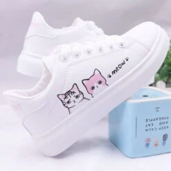 Kawaii Neko Cat Harajuku Shoes – Limited Edition -Kawaiitherapy Shop 50391 3uyonv