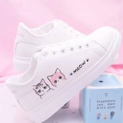 Kawaii Neko Cat Harajuku Shoes – Limited Edition -Kawaiitherapy Shop 50391 qfrsvy