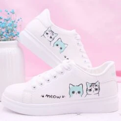 Kawaii Neko Cat Harajuku Shoes – Limited Edition -Kawaiitherapy Shop 50391 zclziv