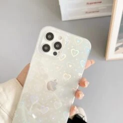 Kawaii Laser Hearts Korea Style Phone Case