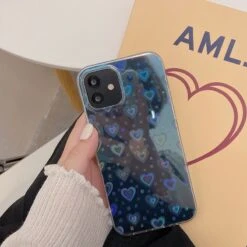 Kawaii Laser Hearts Korea Style Phone Case -Kawaiitherapy Shop 50653 pkjyrt