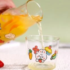 Kawaii Cute Bear Strawberry Glass Cup Set -Kawaiitherapy Shop 50870 iobggu