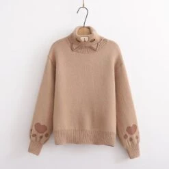 Kawaii Cat Paw Harajuku Knitted Sweater – Limited Edition -Kawaiitherapy Shop 51053 lx1zb2