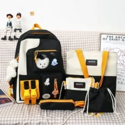 Kawaii Canvas Ita Harajuku Backpack Set – Limited Edition -Kawaiitherapy Shop 51107 8m520c