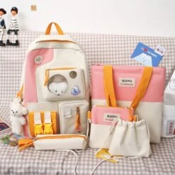 Kawaii Canvas Ita Harajuku Backpack Set – Limited Edition -Kawaiitherapy Shop 51107 hwgce0
