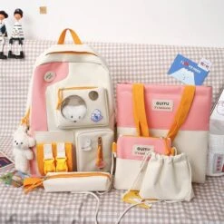 Kawaii Canvas Ita Harajuku Backpack Set – Limited Edition
