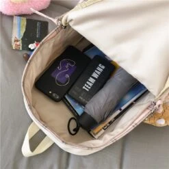 Kawaii Plaid Korea Style Canvas Backpack – Limited Edition -Kawaiitherapy Shop 51181 xxds4s