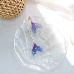 Kawaii Glitter Korea Style Sea Earrings -Kawaiitherapy Shop 51240 mmqhfw