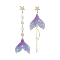Kawaii Glitter Korea Style Sea Earrings -Kawaiitherapy Shop 51240 og1dwm
