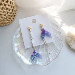 Kawaii Glitter Korea Style Sea Earrings