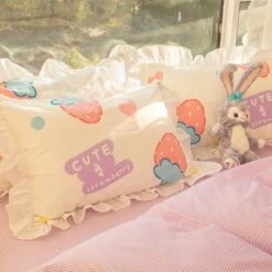 Kawaii Strawberry Harajuku Pastel Bedsheet – Special Edition -Kawaiitherapy Shop 52056 uyxfkd
