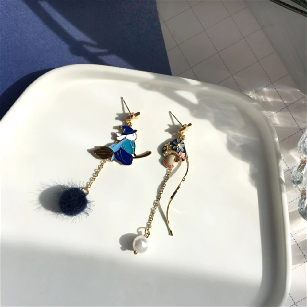 Kawaii Fairy Witch Pearl Earrings – Limited Edition 2 Kawaii Fairy Witch Pearl Earrings – Limited Edition - Image 2