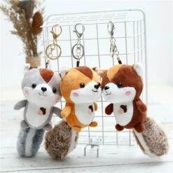 Kawaii Mini Squirrel Keychain Pendant -Kawaiitherapy Shop 52388 ajux2h