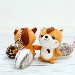 Kawaii Mini Squirrel Keychain Pendant -Kawaiitherapy Shop 52388 cft6wu