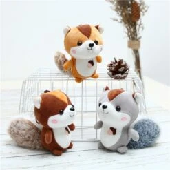 Kawaii Mini Squirrel Keychain Pendant -Kawaiitherapy Shop 52388 xb2amx