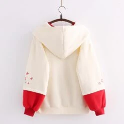 Kawaii Sakura Petal Bunny Hoodie – Limited Edition -Kawaiitherapy Shop 52584 iufjhb