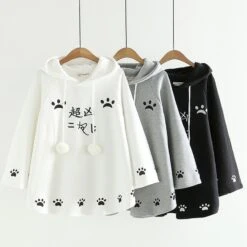 Kawaii Neko Cat Paws Harajuku Hoodie – Special Edition -Kawaiitherapy Shop 53317 qcmm09