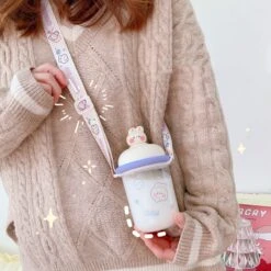 Kawaii Pastel Transparent Animal Style Bottle -Kawaiitherapy Shop 53680 ak3ptu