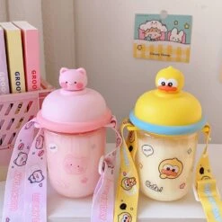 Kawaii Pastel Transparent Animal Style Bottle -Kawaiitherapy Shop 53680 h77eqf