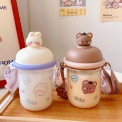 Kawaii Pastel Transparent Animal Style Bottle -Kawaiitherapy Shop 53680 wzqybt