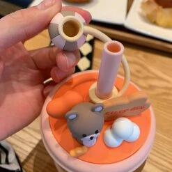 Kawaii Bear Pastel Style Straw Bottle – Limited Edition -Kawaiitherapy Shop 53697 8ltmxr