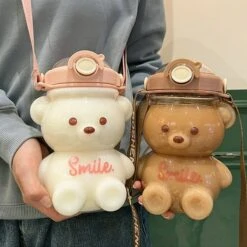 Kawaii Therapy Bear Straw Bottle (1000ml) β Limited Edition