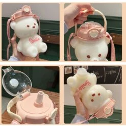 Kawaii Therapy Bear Straw Bottle (1000ml) – Limited Edition -Kawaiitherapy Shop 53720 njg8ga