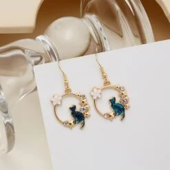 Kawaii Korea Style Cat Petal Earrings – Limited Edition -Kawaiitherapy Shop 54430 vx4kxg