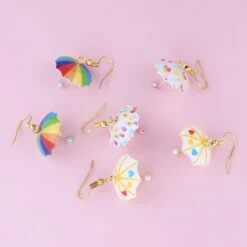 Kawaii Mini 3D Umbrella Earrings -Kawaiitherapy Shop 54494 fj2gjn