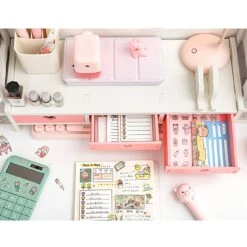 Kawaii Harajuku Pastel Hearts Mini Desk Drawer -Kawaiitherapy Shop 55016 d60hus