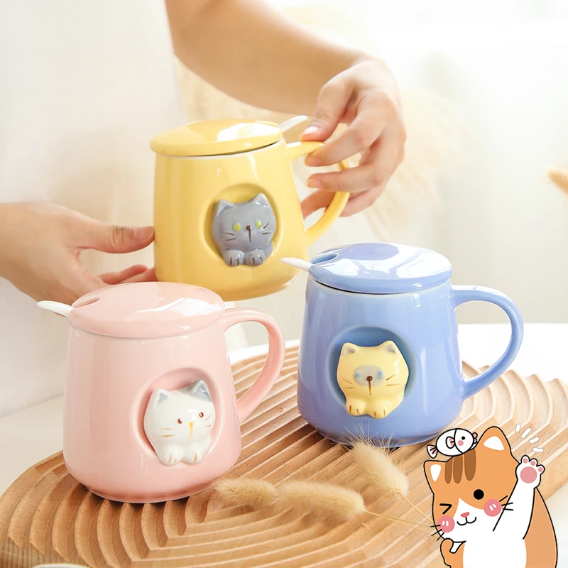 Kawaii Pastel Cat Ceramic Cup – Limited Edition 2 Kawaii Pastel Cat Ceramic Cup – Limited Edition - Image 2