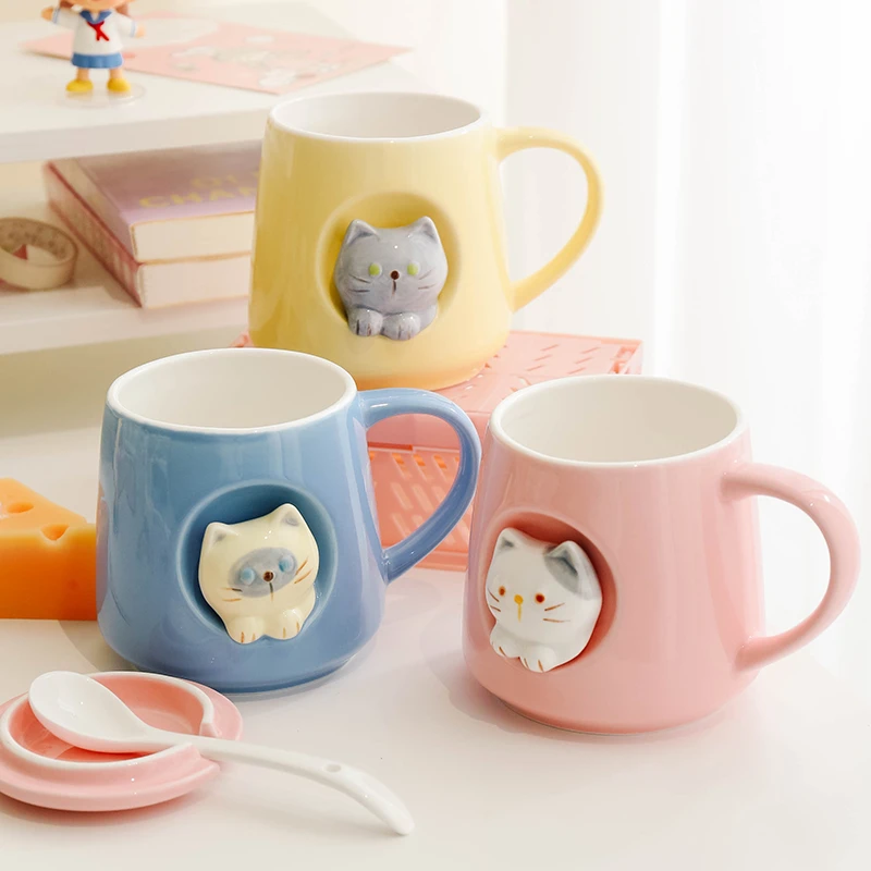 Kawaii Pastel Cat Ceramic Cup – Limited Edition 5 Kawaii Pastel Cat Ceramic Cup – Limited Edition - Image 5