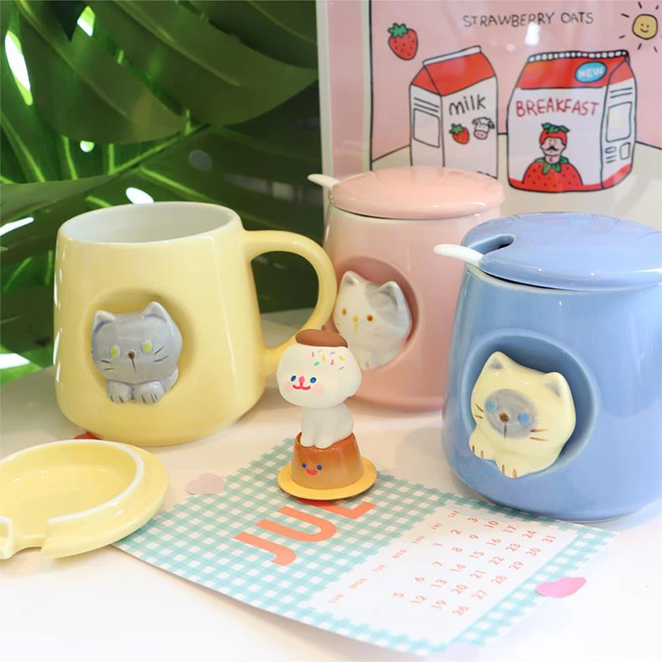 Kawaii Pastel Cat Ceramic Cup – Limited Edition 4 Kawaii Pastel Cat Ceramic Cup – Limited Edition - Image 4