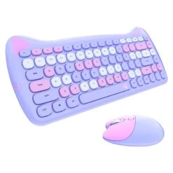 Kawaii Candy Cat Wireless Keyboard Mouse Set – Limited Edition -Kawaiitherapy Shop 55109 3ezg2n