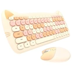 Kawaii Candy Cat Wireless Keyboard Mouse Set – Limited Edition -Kawaiitherapy Shop 55109 l1nyhx