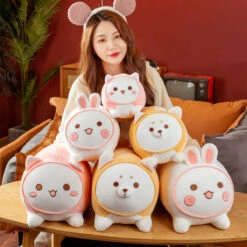 Kawaii Japanese Style Cat Bunny Dumpling Plush -Kawaiitherapy Shop 55296 ikaqe4
