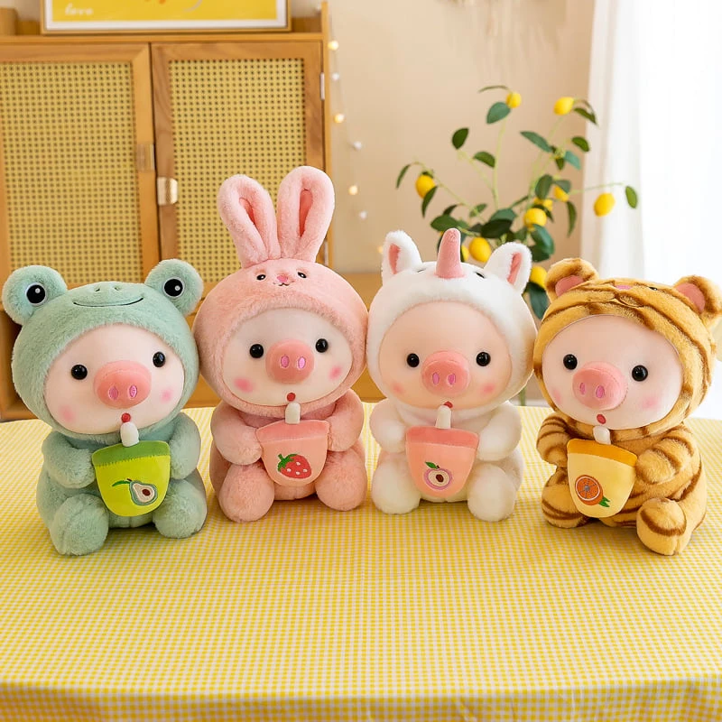 Kawaii Bubble Tea Dress Up Animal Plush – Limited Edition 1 Kawaii Bubble Tea Dress Up Animal Plush – Limited Edition