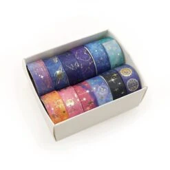Kawaii Galaxy Stars Washi Tape Set (12pcs) -Kawaiitherapy Shop 56257 gumuqf