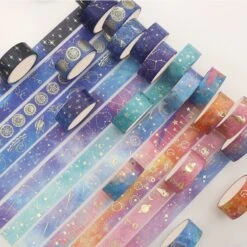 Kawaii Galaxy Stars Washi Tape Set (12pcs) -Kawaiitherapy Shop 56257 uzvlgn